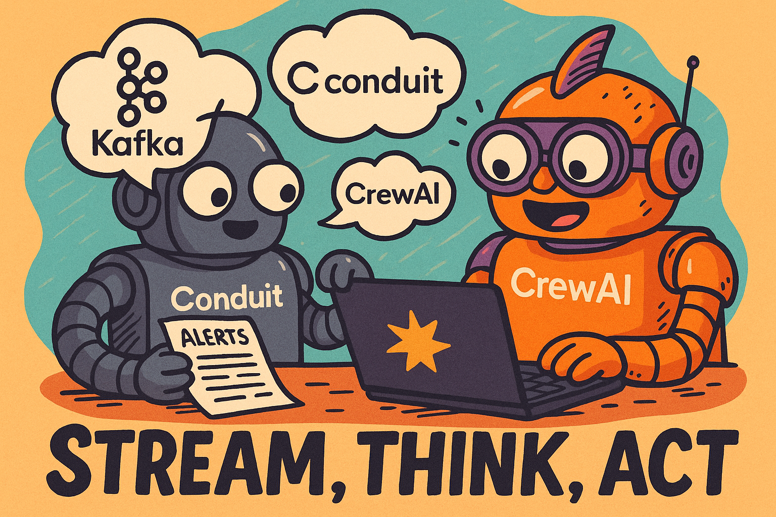 Crew and Conduit for real time agents